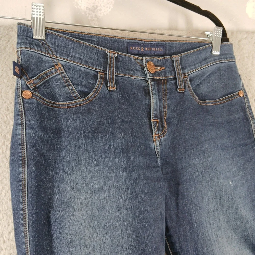 Rock & Republic‎ Berlin Skinny Medium Wash Stretch Jeans 8